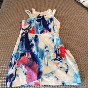 Watercolor printed dress. New without tags